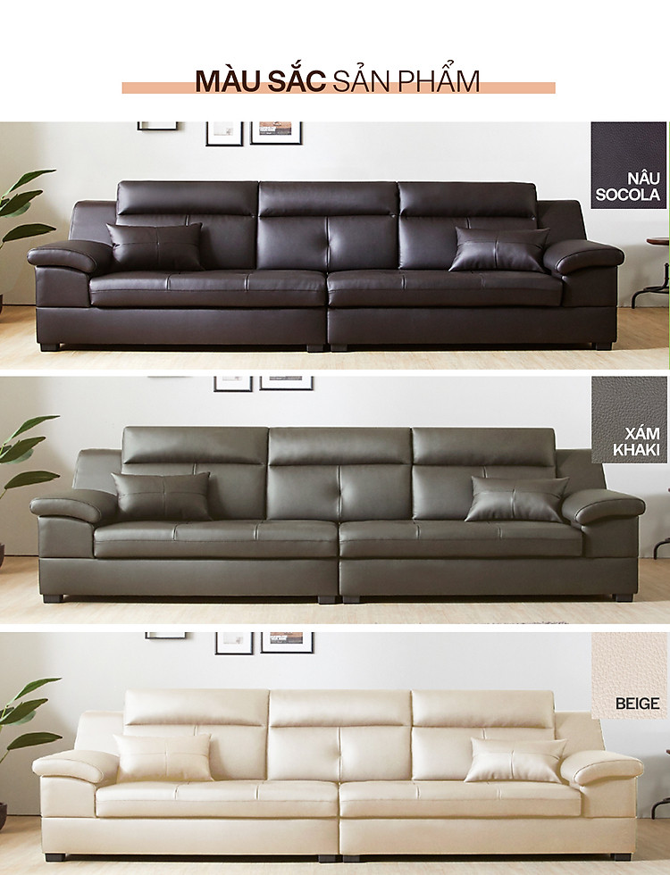 sf315 - ghế sofa da thật 4 chỗ ngồi kèm đôn không tay 9