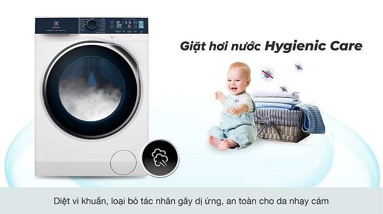 Máy giặt Electrolux Inverter 10 kg EWF1042Q7WB - Công nghệ giặt hơi nước Hygienic Care