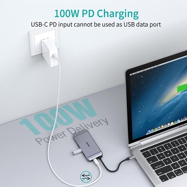 Hub Chuyển Đổi Type C 9 In 1 Type C To Hdmi 4k Pd 100w Usb 3.0 Rj45 Ethernet Vga Tf Sd Choetech Hub M15 (hàng Chính Hãng) (2)