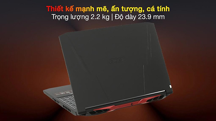 Acer Nitro 5 Gaming AN515 57 720A i7 11800H (NH.QEQSV.004) - Thiết kế