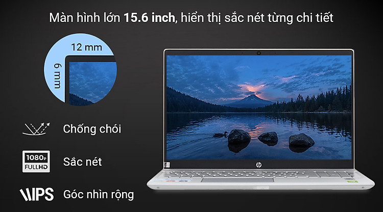 Màn hình 15.6 inch Full HD cung cấp hình ảnh rõ nét