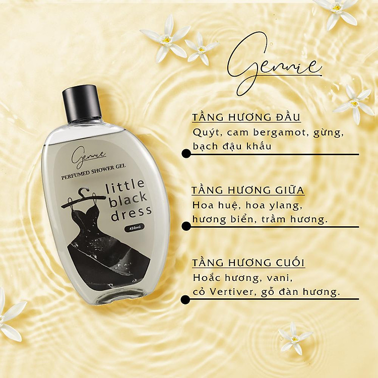 Gennie Little Black Dress Shower Gel