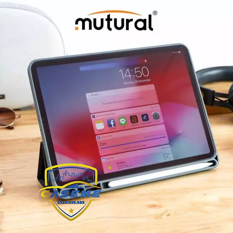 Bao Da Mutural Danh Cho Ipad Mini 6 Mini 7 Tich Hop Khay Dung But Hang Chinh Hang (3)