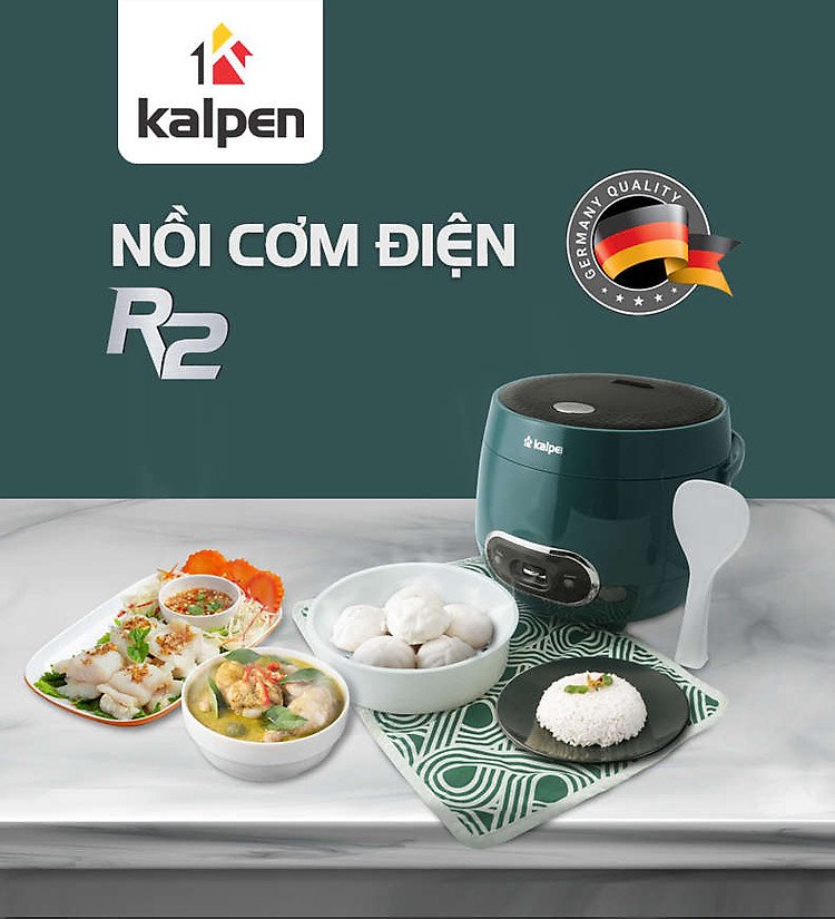 Nồi cơm điện ủ ấm 3D cao cấp Kalpen R2 dung tích 1.2L