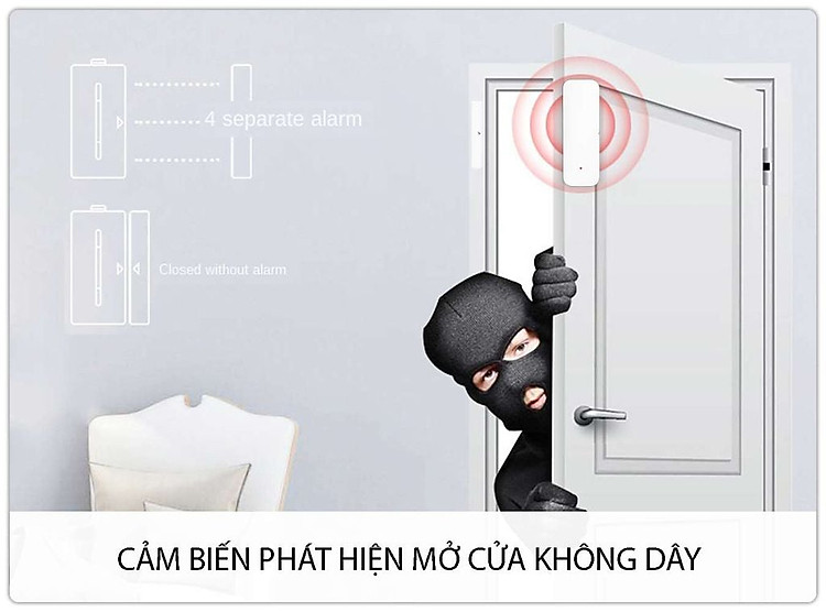 Bộ Thiết Bị Chống Trộm Dùng SIM + WIFI GP05W Báo Qua Điện Thoại