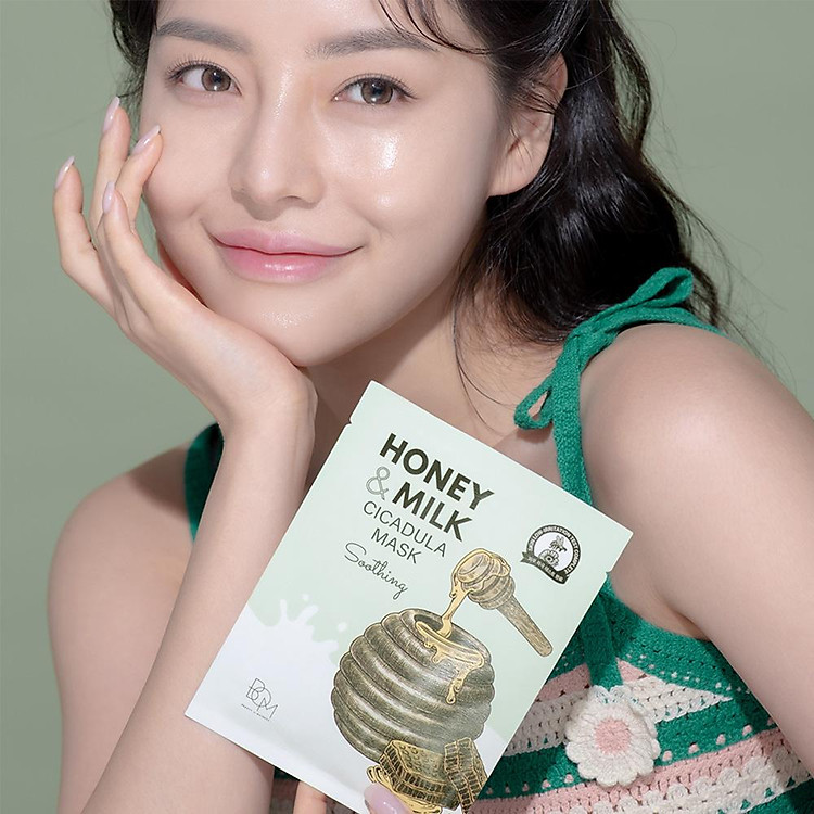 Mặt Nạ Làm Dịu BOM Honey & Milk Soothing Cicadula Mask