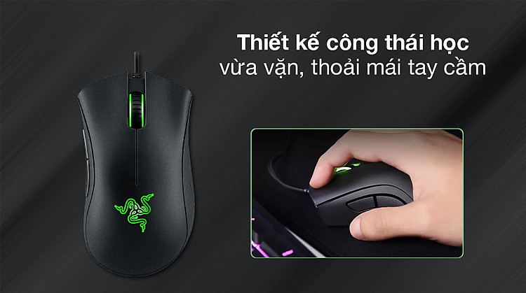 Thiết kế công thái học - Chuột Có Dây Gaming Razer DeathAdder Essential