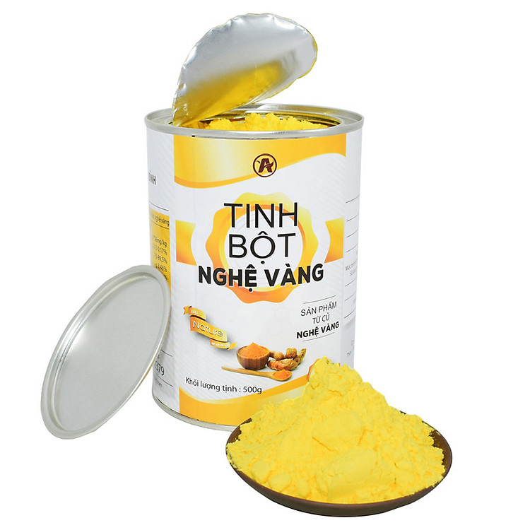 Tinh bột nghệ Vàng combo 2 lon (mỗi lon 500gr) - Làm đẹp da, giảm thâm nám 2