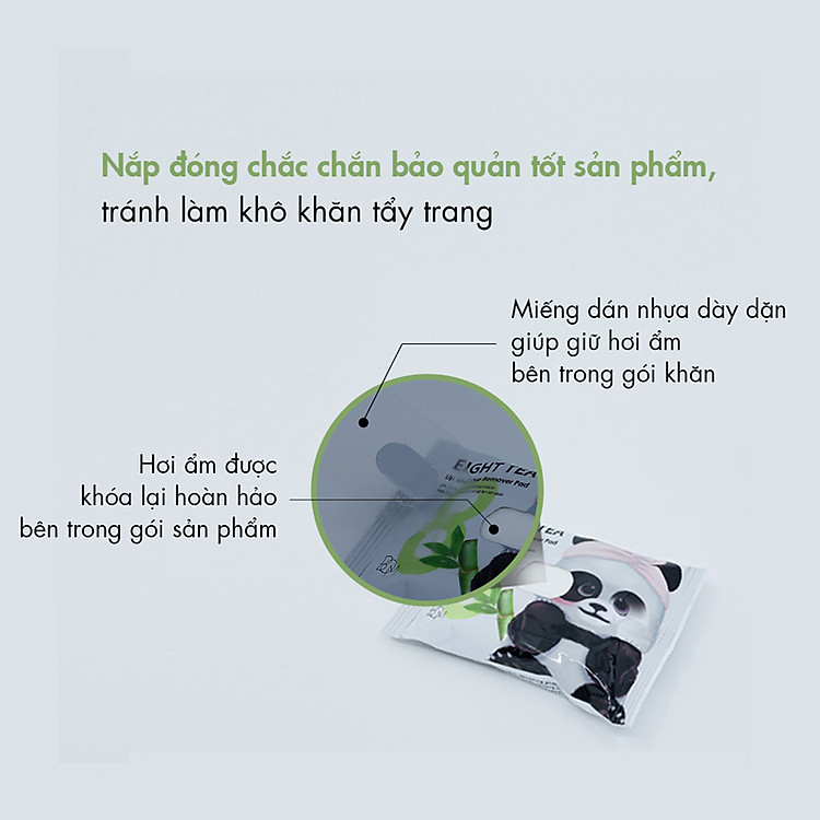 Khăn Ướt Tẩy Trang Mắt Môi B.O.M 30 Miếng B.O.M Eight Tea Lips & Eyes Makeup Remover Pad 30 Miếng