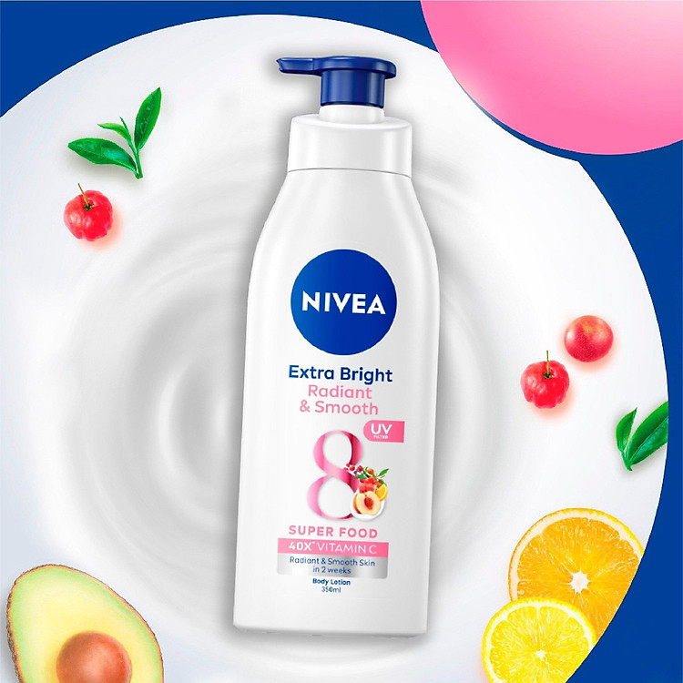 Sữa Dưỡng Da Sáng Mịn Nivea Extra White Radiant & Smooth 350ml