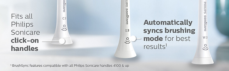 Fits all philips sonicare click on handles automatically syncs brushing mode