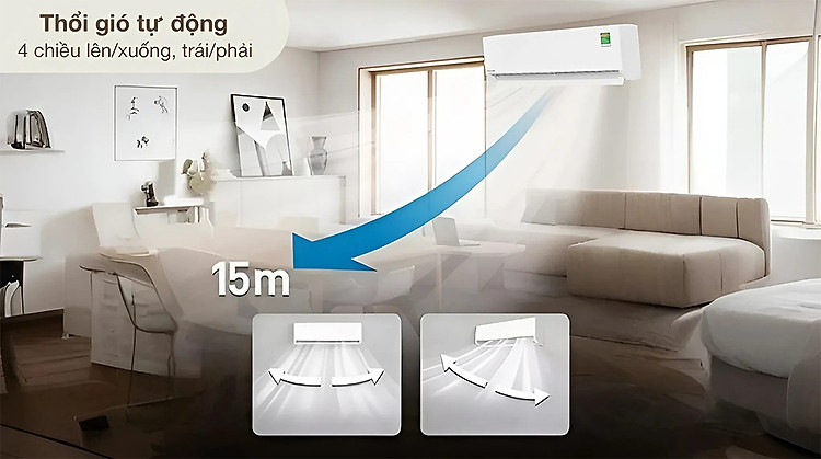 Cơ chế thổi gió - Máy lạnh Panasonic Inverter 1 HP CU/CS-XU9BKH-8 Máy lạnh Panasonic Inverter 1 HP CU/CS-XU9BKH-8 - Cơ chế thổi gió