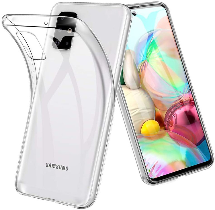 Ốp lưng dẻo silicon cho Samsung Galaxy A71 hiệu Ultra Thin (siêu mỏng 0.6mm, chống trầy, chống bụi) - Hàng nhập khẩu