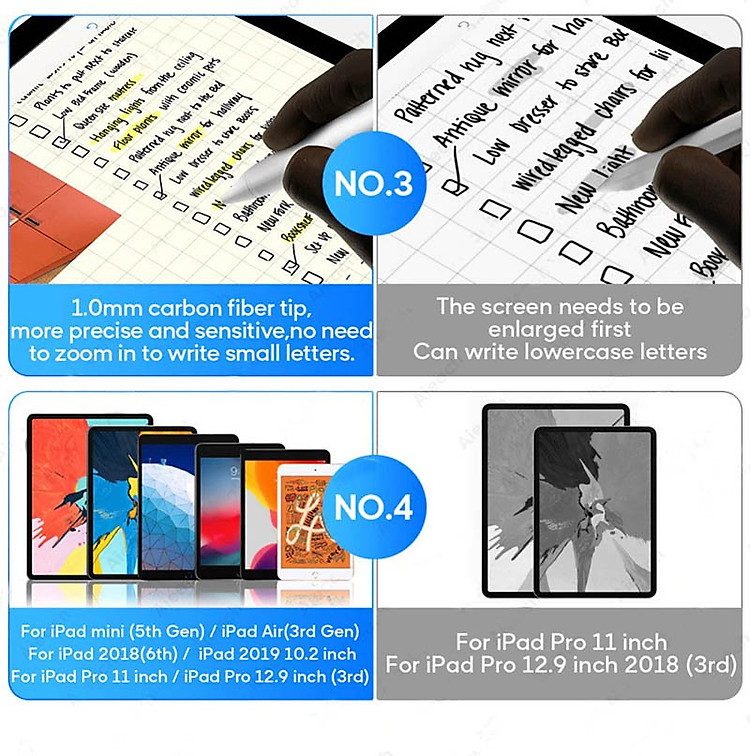 Bút cảm ứng stylus cho iPad Aturos IQS dùng như Apple Pencil