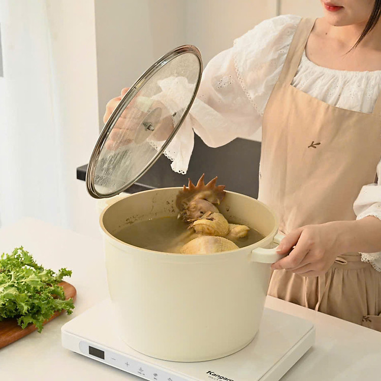 Nồi luộc gà chống dính phủ gốm Haatz Hàn Quốc dung tích 10L size 28cm