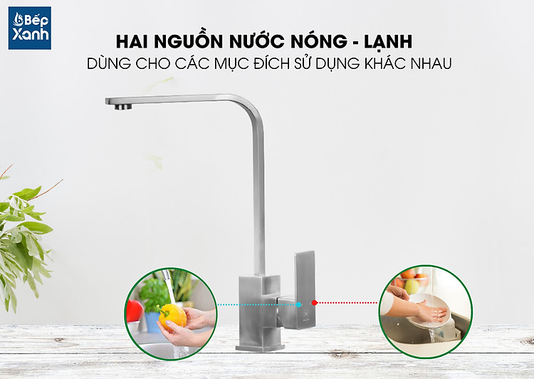 2 nguồn nước nóng lạnh