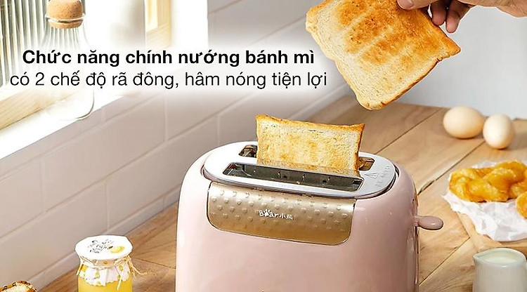 Máy nướng bánh mì Bear DSL-601 - Cài đặt chức năng chính là nướng bánh mì