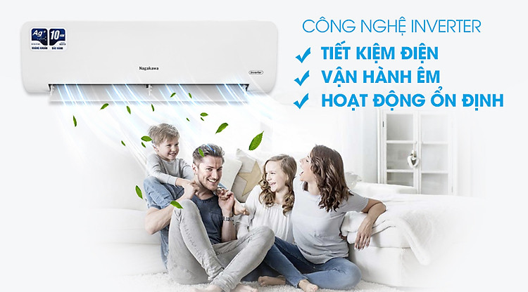 Máy lạnh Nagakawa Inverter 1 HP NIS-C09R2H10 - Tiết kiệm điện