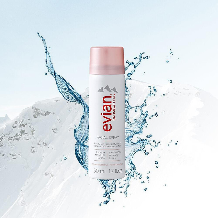 Evian Brumisateur Natural Mineral Water Facial Spray 50ml