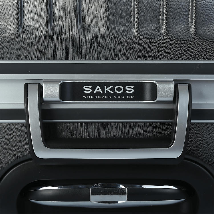 Vali kéo nhựa Sakos Sapphire (khung nhôm) S đen