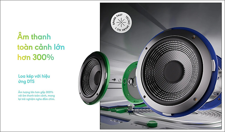 Tecno Spark Go 1 được trang bị bộ loa có âm lượng lớn