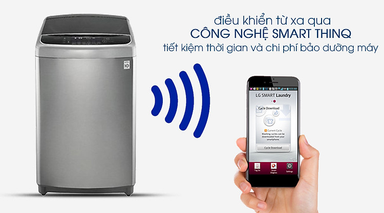 Sử dụng Smartphone để điều khiển từ xa bằng Wifi - Máy giặt LG Inverter 11 kg TH2111SSAL Sử dụng Smartphone để điều khiển từ xa bằng Wifi - Máy giặt LG Inverter 11 kg TH2111SSAL