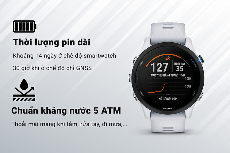 Garmin Forerunner 255 Music - Kháng nước 5 ATM