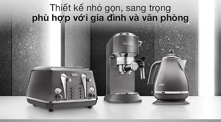 Máy Pha Cà Phê Delonghi EC785.GY - Thiết kế nhỏ gọn
