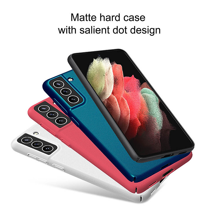 Ốp lưng sần chống sốc cho Samsung Galaxy S21 FE mặt lưng nhám hiệu Nillkin Super Frosted Shield