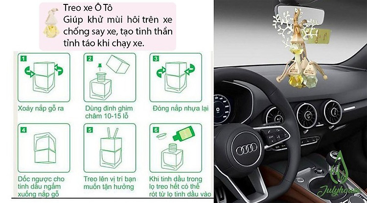 Tinh dầu Bạc Hà treo xe ô tô