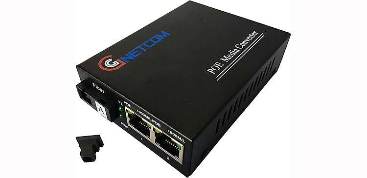 bộ chuyển đổi quang poe GNC-6102GE-20A gồm 1 cổng quang 2 cổng poe