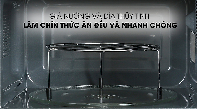 Giá nướng và đĩa thủy tinh - Lò vi sóng R-G228VN-SL 20 lít