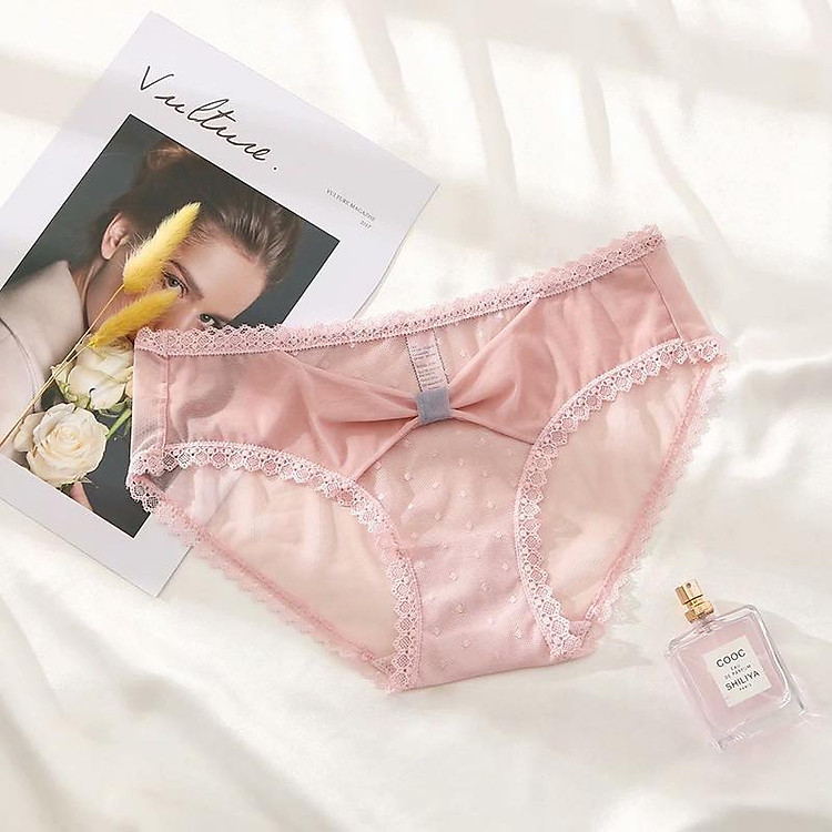 Quần Lót Ren Thun Nơ Đáng Yêu