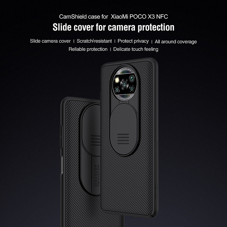 Nillkin CamShield cover case for Xiaomi Pocophone X3 NFC (Poco X3 NFC)