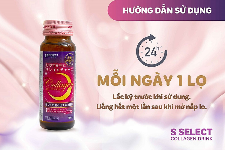 Nước uống làm đẹp da S Select Collagen Drink (Hộp 10 lọ) - 6