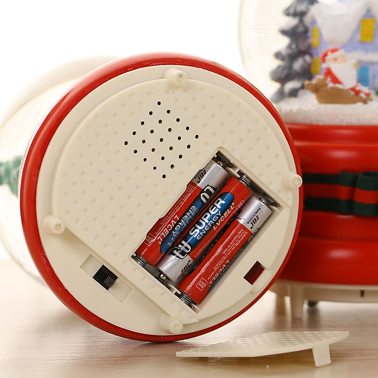 Hộp nhạc quả cầu tuyết ngôi nhà giáng sinh