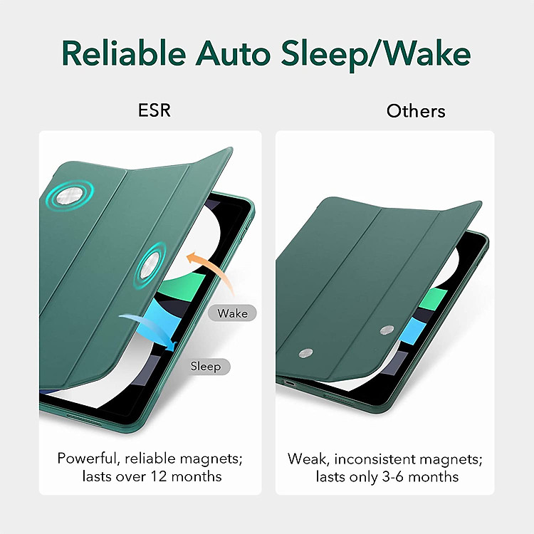 Bao da cho iPad Air 4 2020 10.9 Inch ESR Rebound Slim Smart Case - Hàng Nhập Khẩu