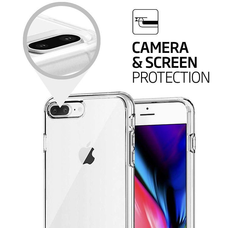 Ốp lưng silicon chống sốc cho iPhone 7 Plus / iPhone 8 Plus hiệu Likgus Crashproof (siêu mỏng, chống chịu mọi va đập) - Hàng nhập khẩu