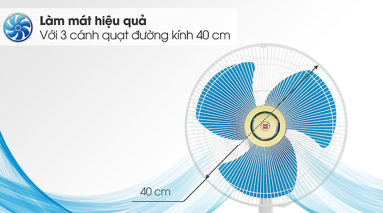 Làm mát tốt - Quạt bàn KDK A40B