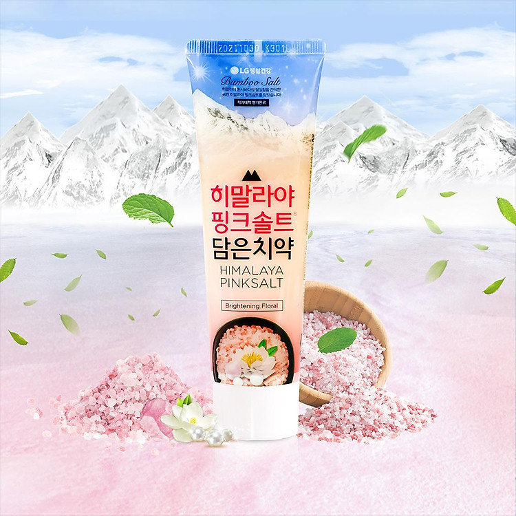 Bamboo Toothpaste Himalaya PinkSalt Brightening Floral 100g