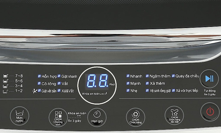 Bảng điều khiển máy giặt WVC9502FS dễ sử dụng