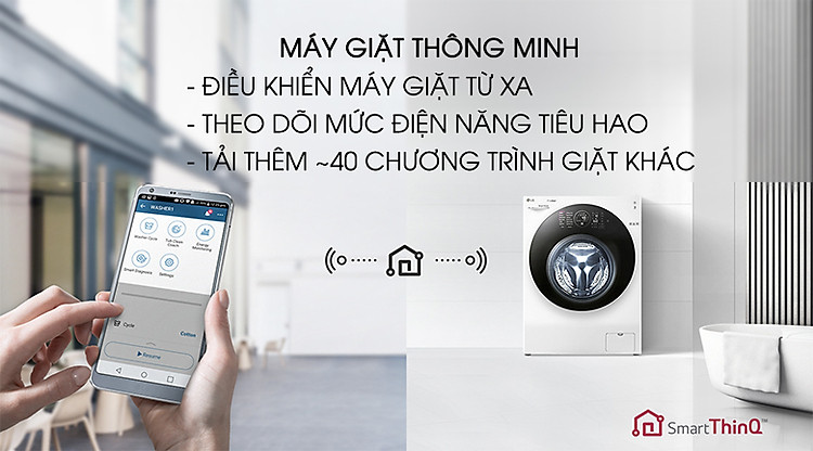 Máy giặt thông minh - Máy giặt sấy LG Inverter 10.5 kg FG1405H3W Máy giặt thông minh - Máy giặt sấy LG Inverter 10.5 kg FG1405H3W