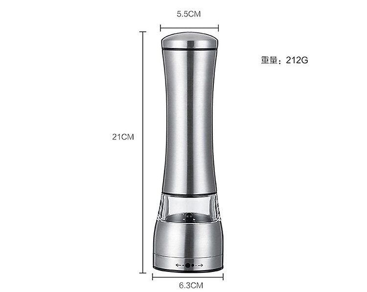 Máy xay tiêu, xay gia vị cầm tay bằng thép không gỉ Aturos ZX-S19