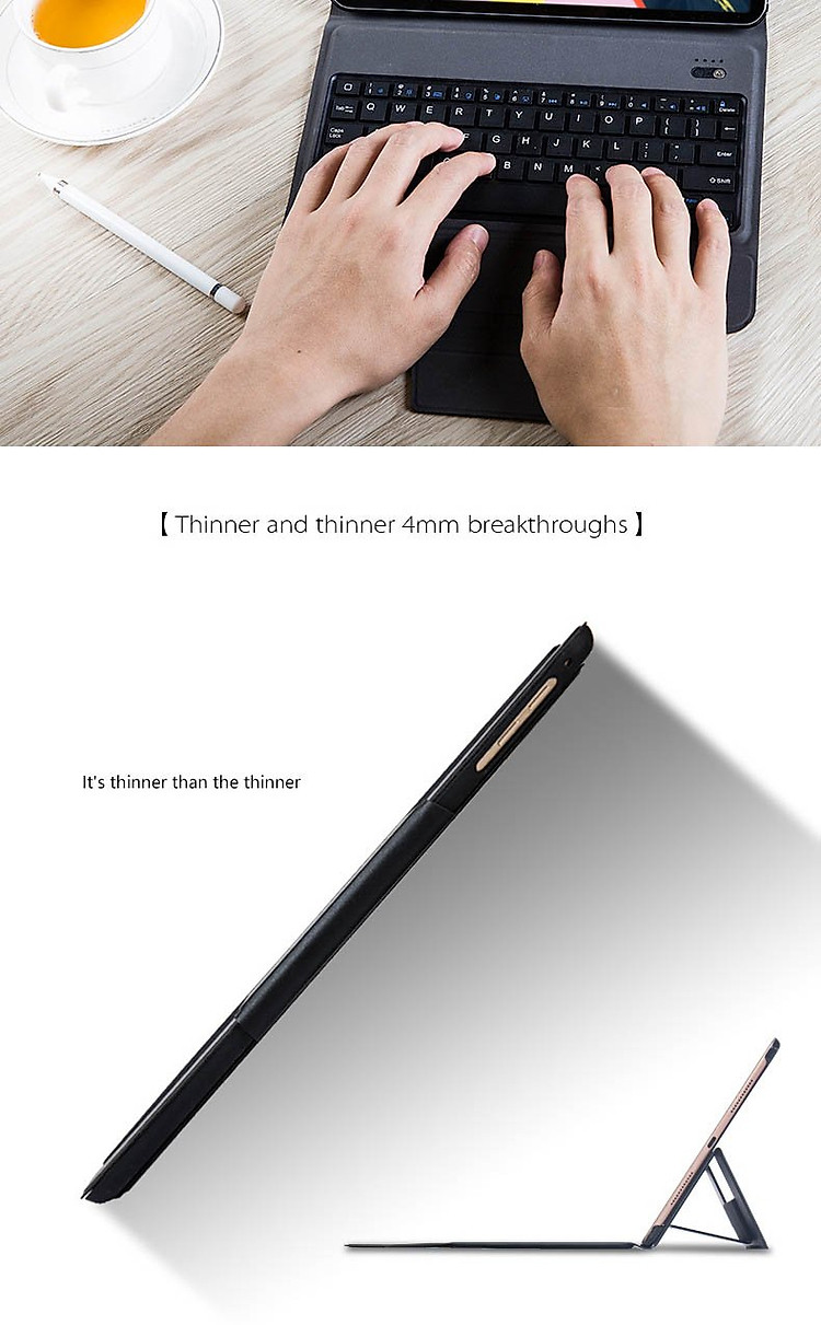 Bàn phím Bluetooth iPad kèm bao da cho iPad Pro 11 Aturos T1011