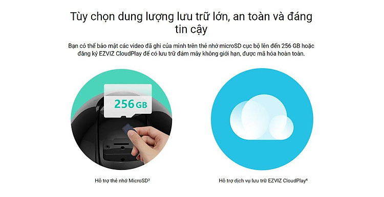 Camera Ezviz CB8 3MP ngoài trời chạy bằng pin kết hợp với tấm solar điện năng lượng