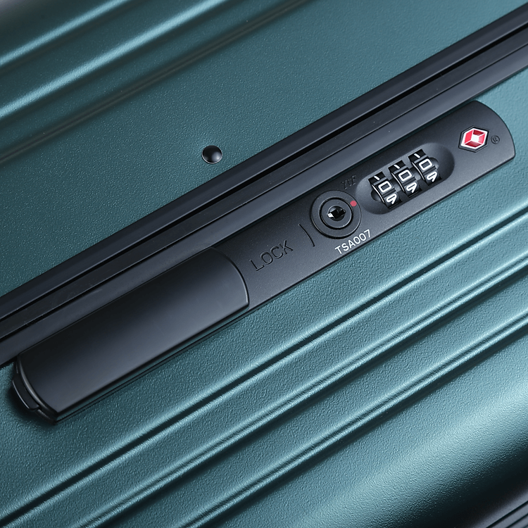 Vali kéo nhựa Sakos Mastery (khung nhôm) xanh lá