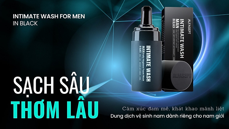 bọt vệ sinh nam cao cấp hương nước hoa tinh khiết alfasept intimate wash 1