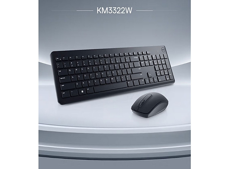Bộ bàn phim chuột Dell không dây KM3322W - Hàng Chính Hãng