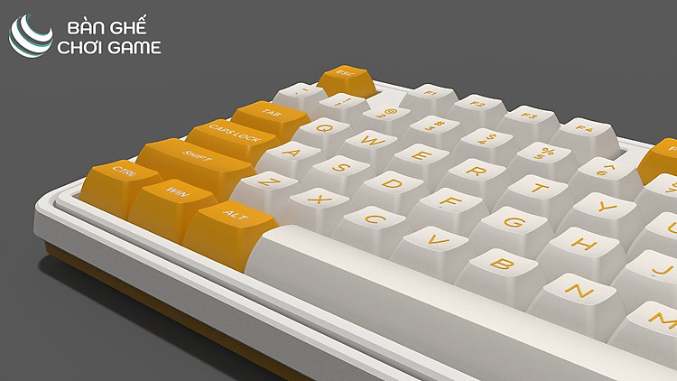 Bàn phím cơ không dây FL-Esports CMK87 Yellow White Kailh Box Switch