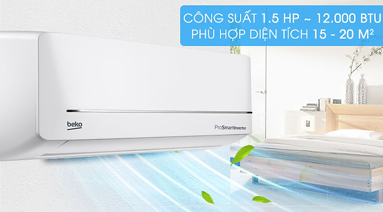 Máy lạnh Beko Inverter 1.5 HP RSVC12VS